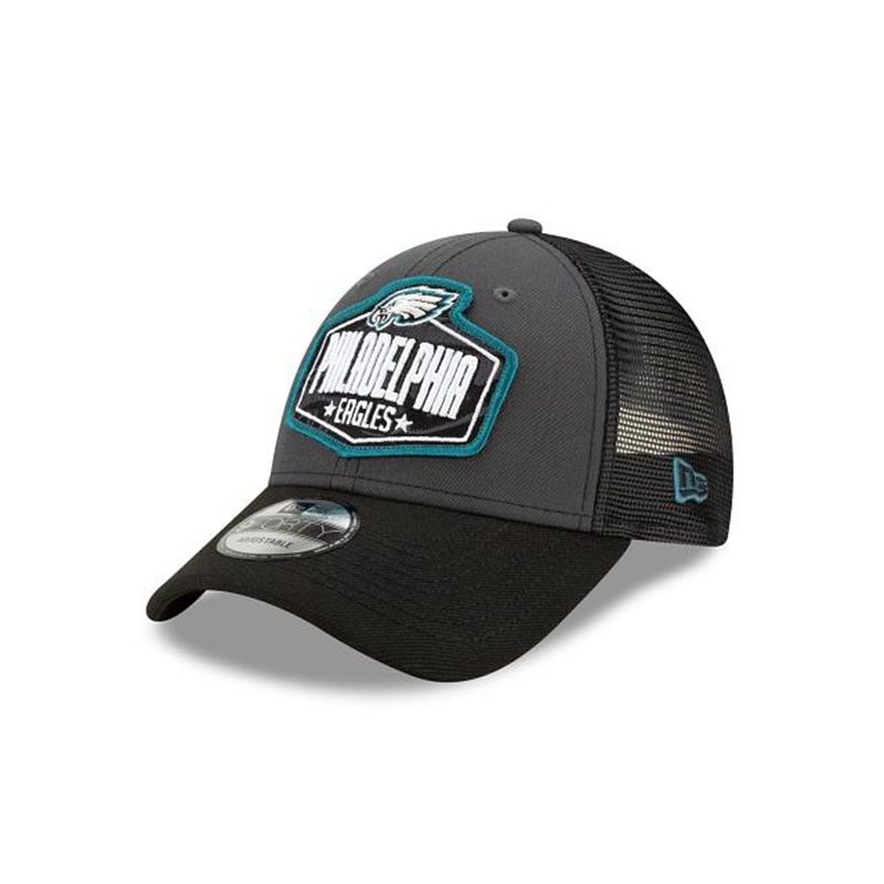 NFL Philadelphia Eagles Draft 9Forty Adjustable (UXE9875) - Grey New Era Caps